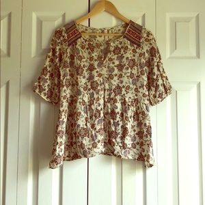 Floral boho top